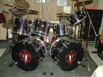 Alessandro Bianchini's refinished Slingerland kit