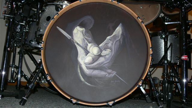 Dan Aube's custom bass drum head