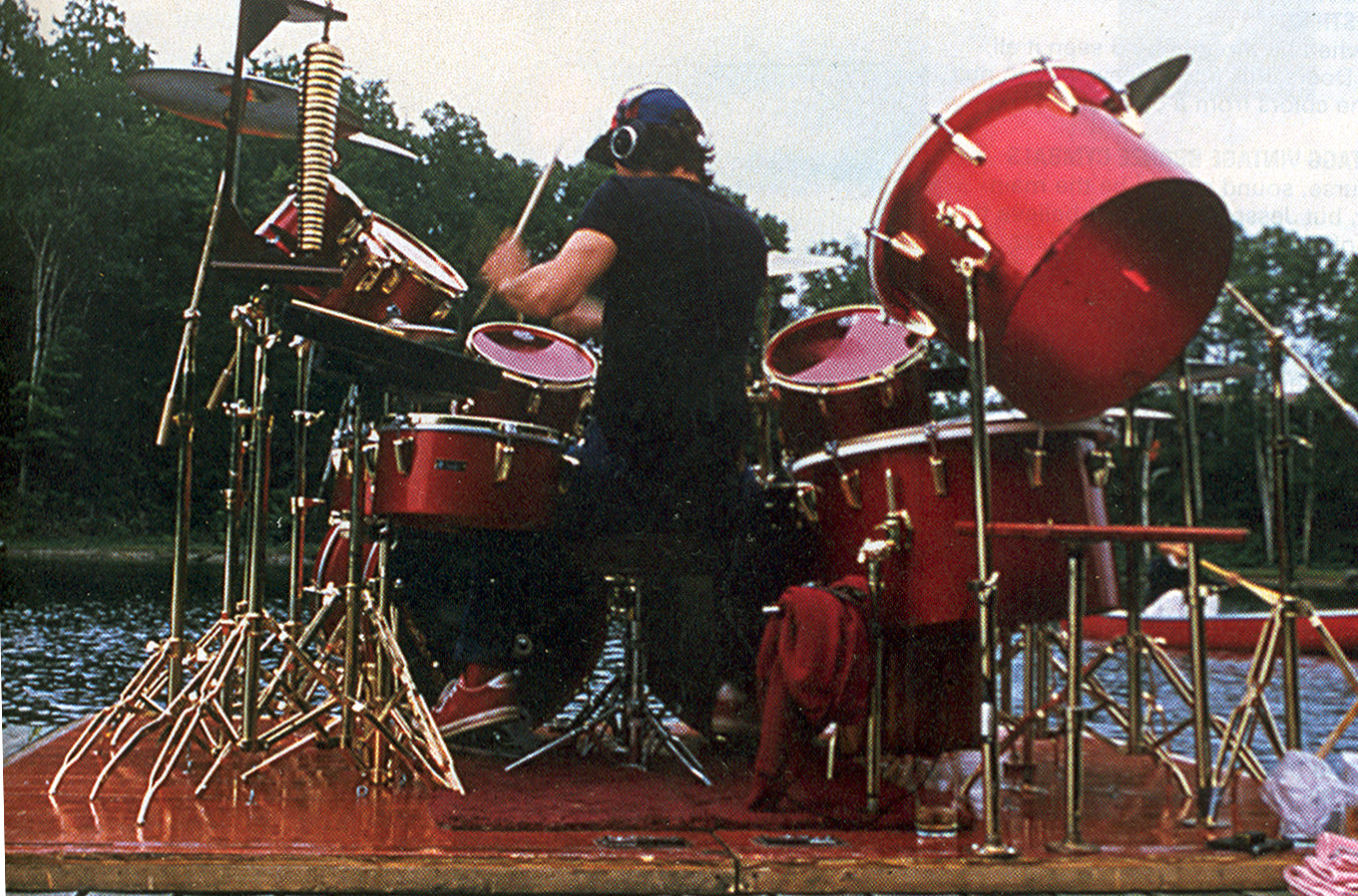 rush drummer drum kit