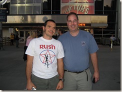 Ed Stenger (webmaster of rushisband.com) and me in front of the ACC