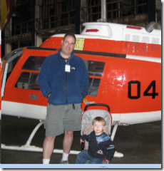 Drew and I in front of a Jet Ranger