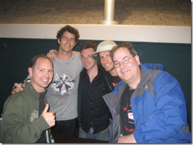 Fiction Plane and Fans: L to R: Dale, Pete Wilhoit, Seton Daunt, Joe Sumner, AndyO