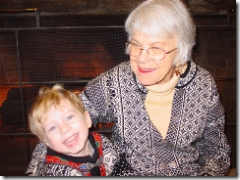 Cameron and his Great Grandma Olson in 2002